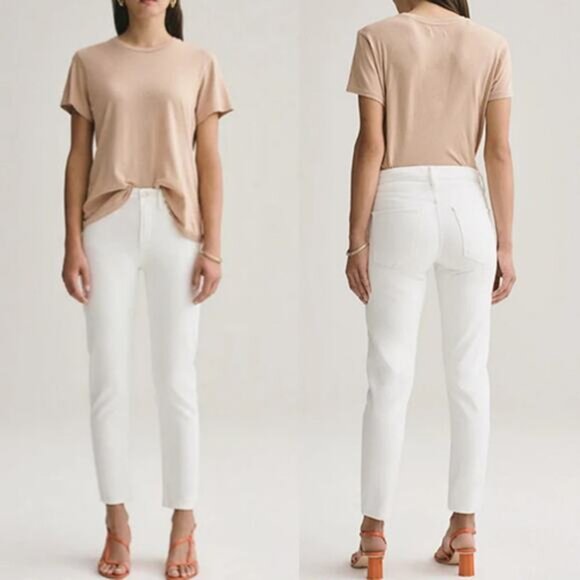 Agolde Denim - NWT Agolde Toni Mid Rise Straight Leg Denim Jeans in Radiate White Wash Size: 30